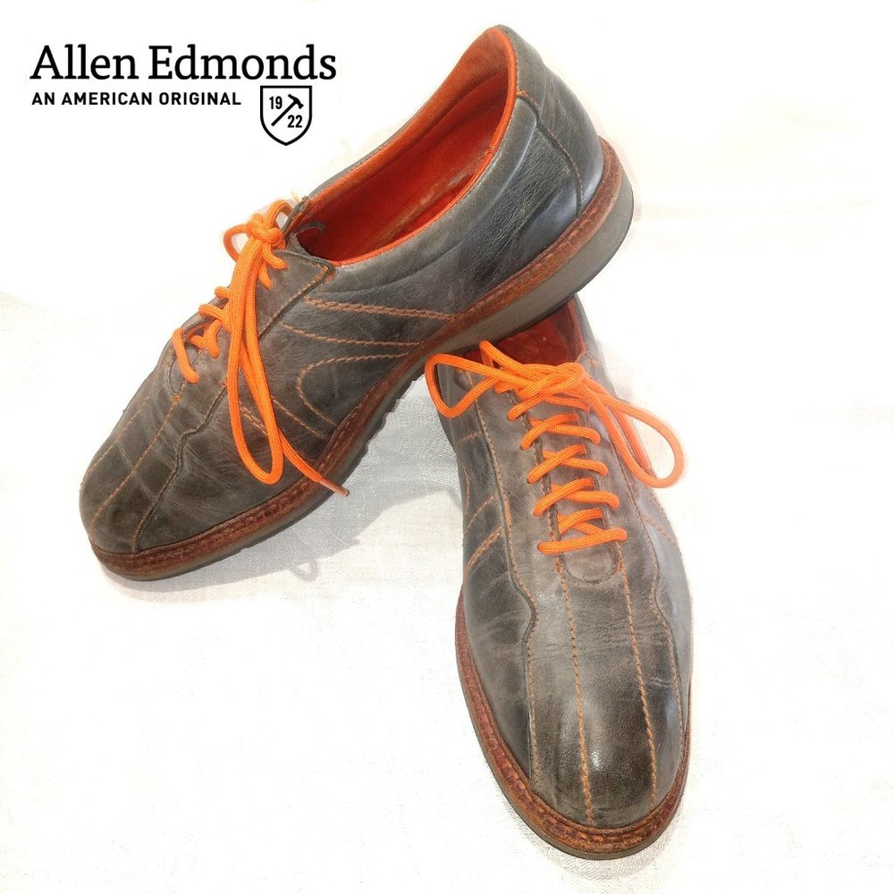 Allen Edmonds Sneaker Blue Grey-Orange Voyager #6183 31455 Sz11.5D